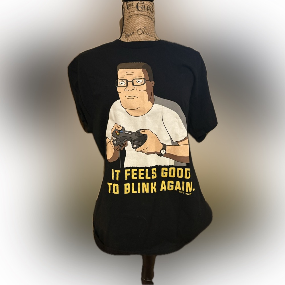Gamer Hank Hill Graphic Tee-Unisex Size Large
